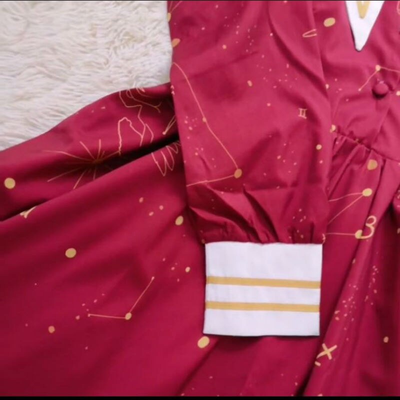 Femmes mignon doux soeur Nun col Vintage collège Lolita robe rouge taille haute robe Lolita robe à manches longues robe pour dames