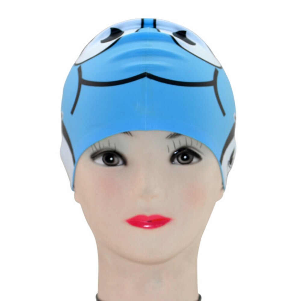 1pc Practical Portable Durable Silicone Cute Swimming Cap for Kids Boys