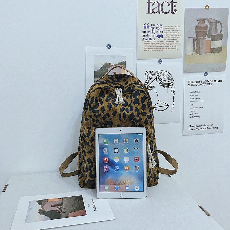 Luipaardprint schooltassen voor tienermeisjes trend vrouwelijke rugzak casual klassieke damesrugzak rugtas damesrugzak