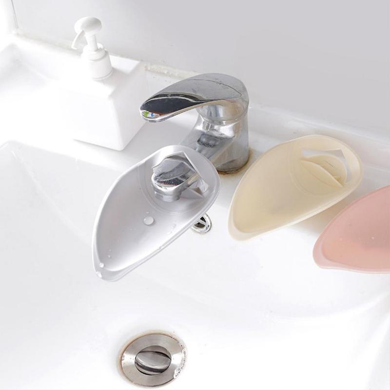 Kitchen Bathroom Accessories Silicone Faucet Extender Faucet Sink Device Hand-washing Extension Guide Children's Kids R2N6