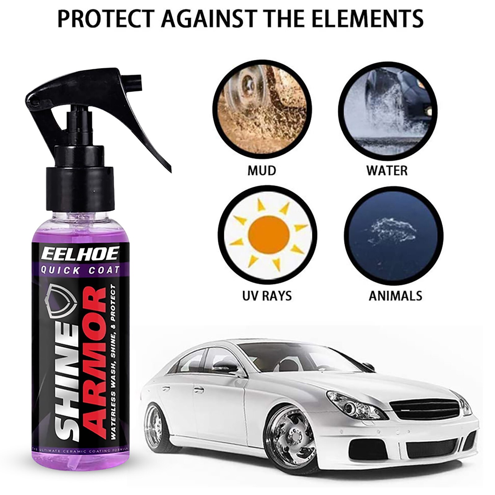 100ML Car Coating Spray Ceramic Coating for Cars Super Hydrophobic Glass Coating Auto Car Polish Cleaning Nano Spray Paint