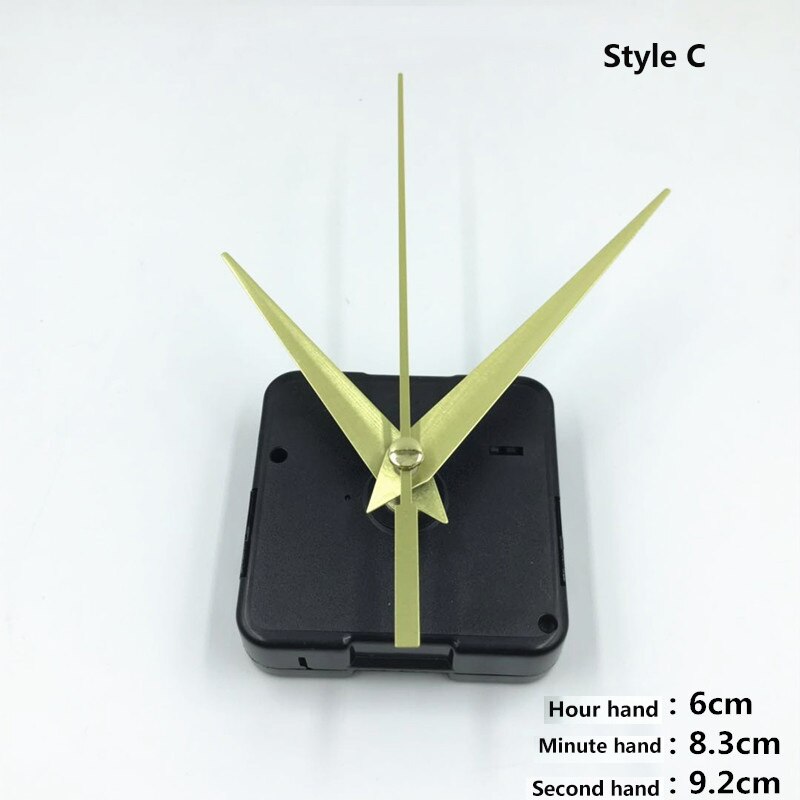 1 Set Wall Clock Mechanism Clockwork Practical Quartz Wall Clock Movement Repair Parts Replacement Include Hands: Style C