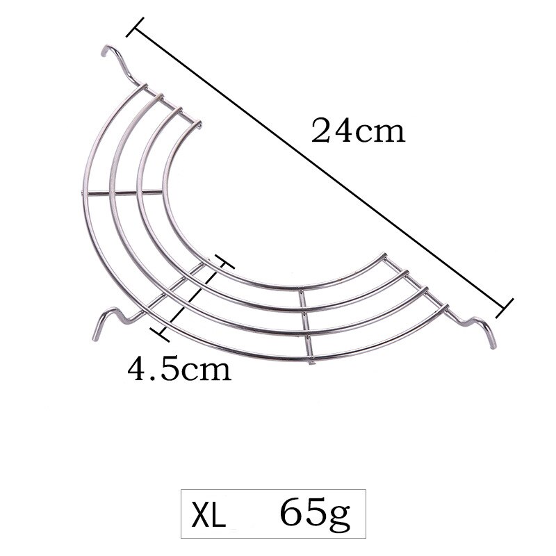 Vacclo 1 pc Semi-circular Oil Drain Rack Kitchen Frying Pan French Fries Fried Chicken Leg Meatballs Cooking Oil Filter Holder: XL