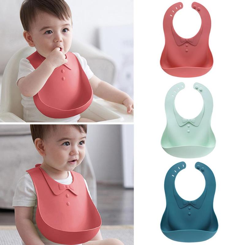 Baby Fütterung Lätzchen PP Silikon freundlicher Wasserdicht Speichel Handtuch Karikatur Schürzen Baby Kleinkind öl-nachweisen Fütterung Lätzchen rülpsen Tücher