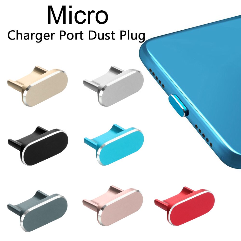 Micro Charger Port Cover Aluminium Alloy Dust Plug Cap Micro Female Jack Interface Universal Micro Dustproof Stopper