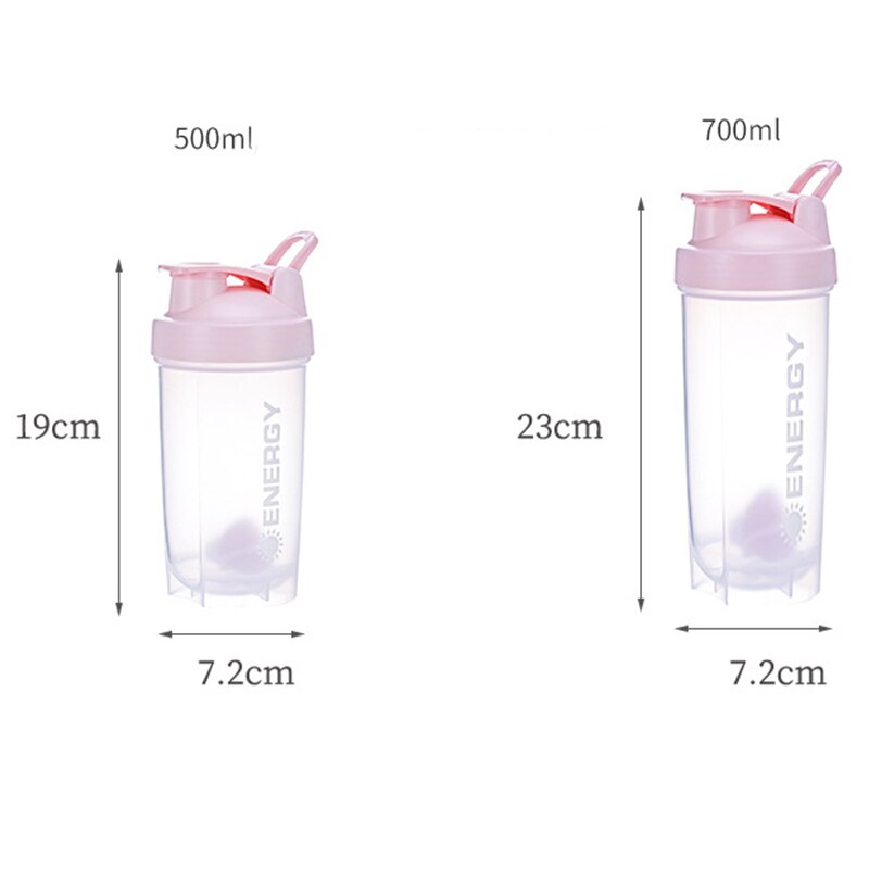 700/500Ml monocouche en plastique tasse Shaker bouteille Shaker protéine Sport Shaker boisson Protain Shaker Sport Shaker bouteille