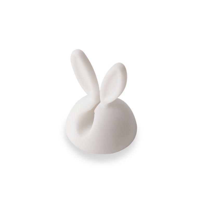 Fixateur universel de câble d'oreille de lapin, organisateur de ligne de bureau, de chargeur de tableau de bord de voiture: white