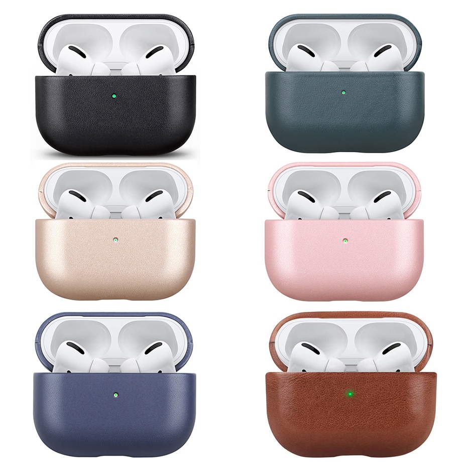 Bonola Native Italian Leather Case for AirPods Pro Seamless Fit Full Protection Cases for Apple AirPods 3/2 Tactile Feel Cover