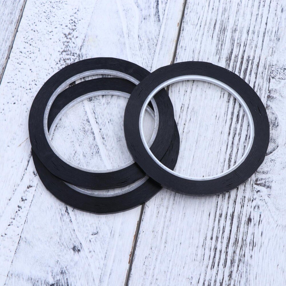 6pcs 3mm Width Whiteboard Gridding Tape Grid Marking Tapes Self Adhesive Chart Tapes Artist Tape (Black)