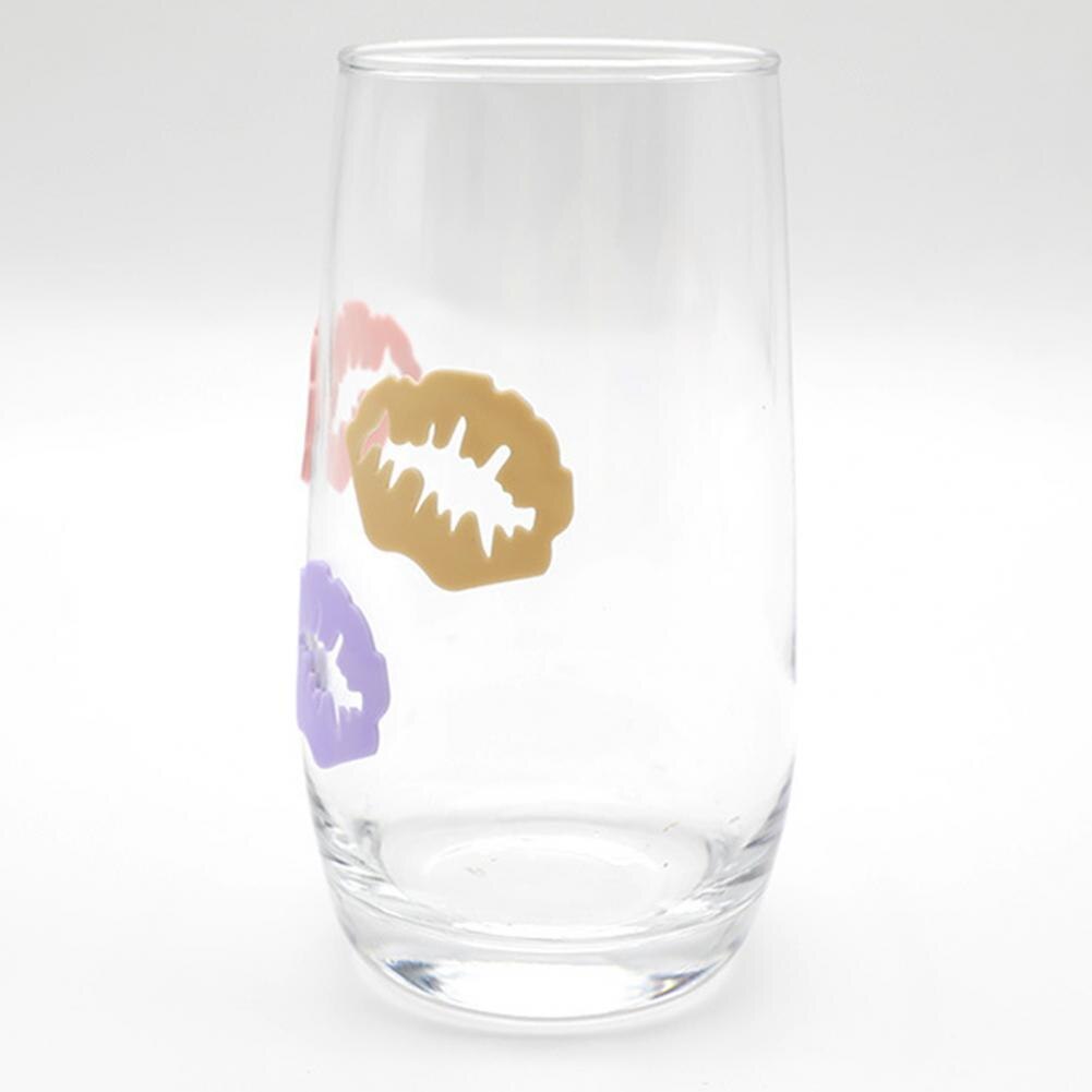 Autocollant de marquage de verre pratique, étiquette de marquage de boisson en Silicone à large Application, autocollant de marquage de verre 24 pièces/ensemble