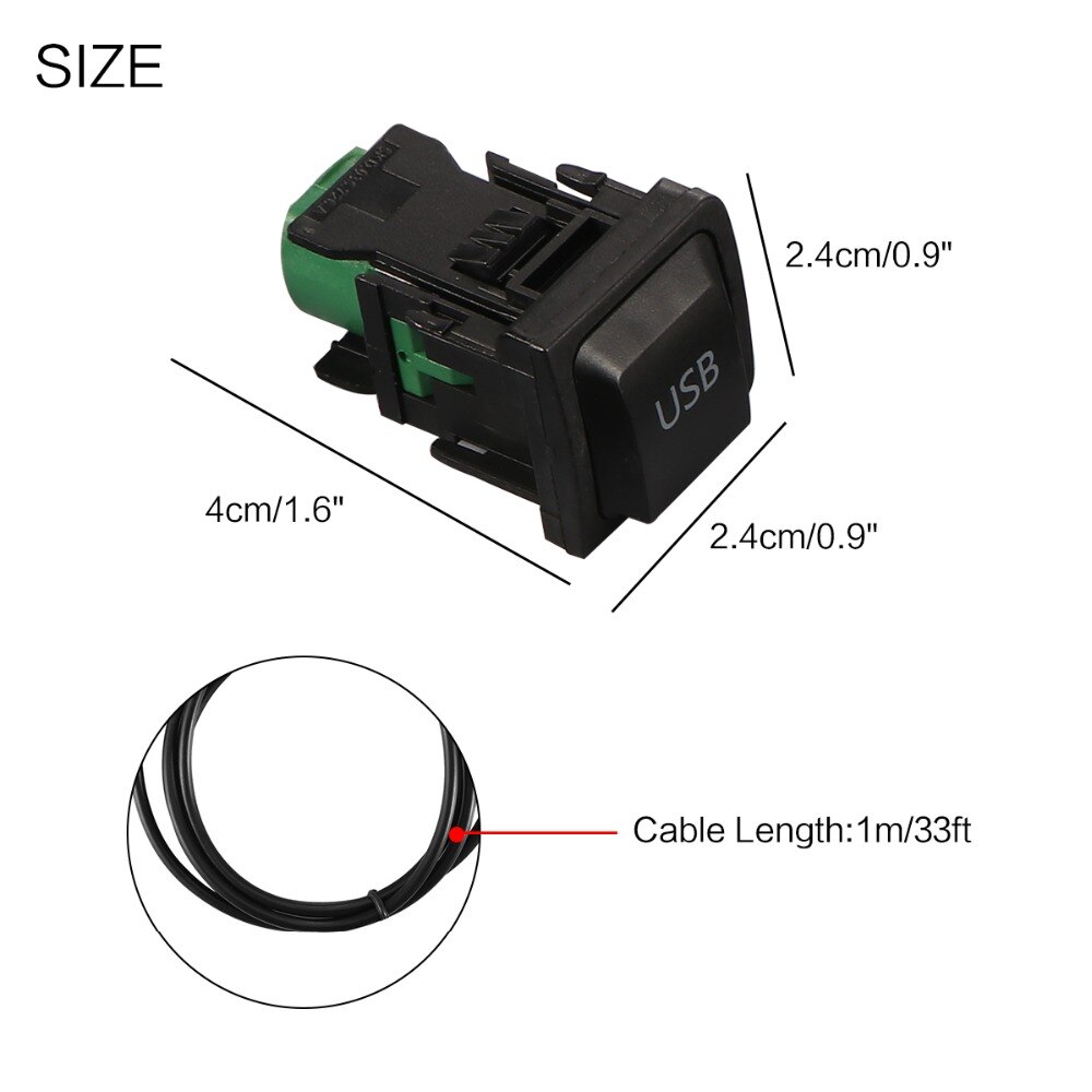 Zwarte usb-schakelkabel, aux-kabel, premium verbindingskabel, kabelboom, schakelkabel voor vw rns 315 rcd 510 magotan l polo touran