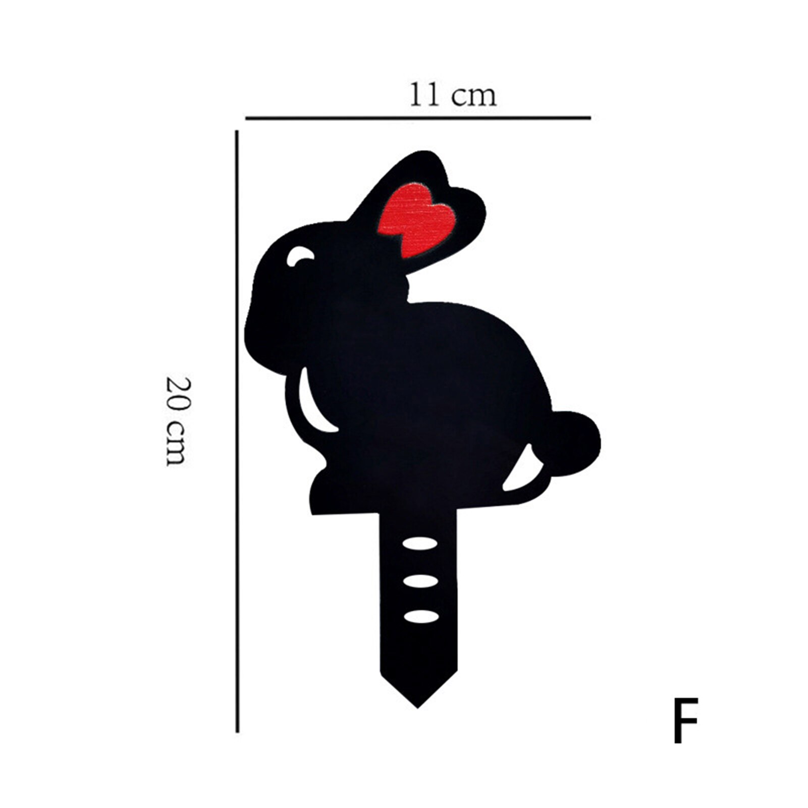 2D Rabbit Yard Art Stake Ground Insert Decor Hollow Lifelike Bunny Metal Statue Peg for Outdoor Garden Manor Lawn SMR88: f