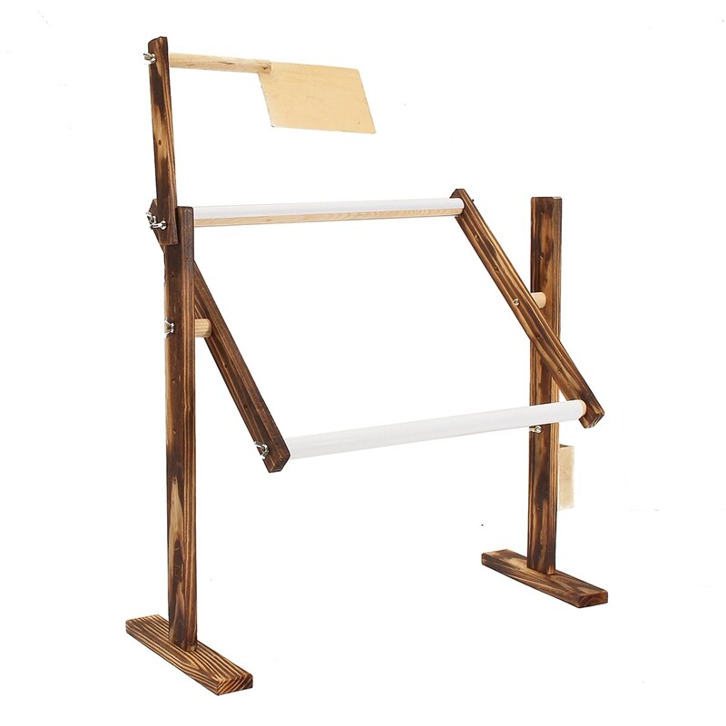 30x40x47cm 1 Set Adjustable Wood Cross Stitch Frame Floor Stand Desktop Cross Stitch Embroidery Frame Chinese Cross Stitch Tool