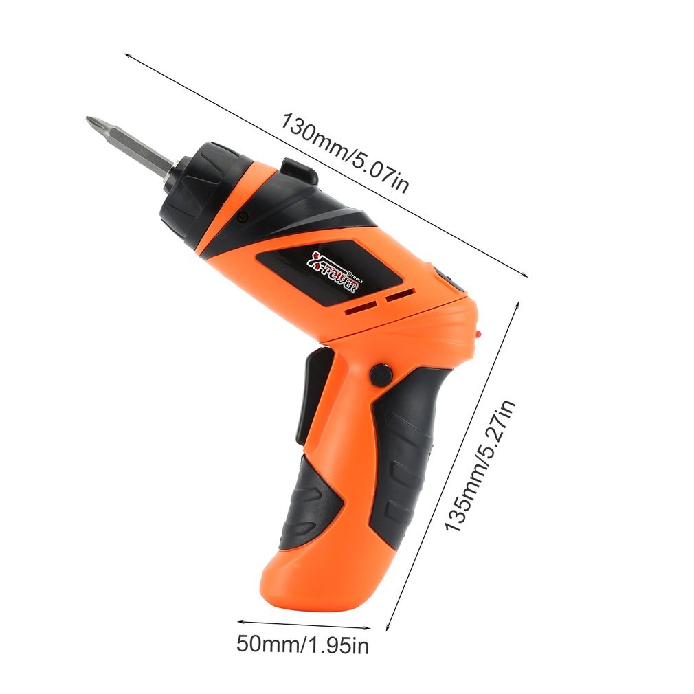 X-power 4.8V Rechargeable Cordless Electric Screwdriver Bits kit Screw Power Driver Drill Power Tools with LED Lighting