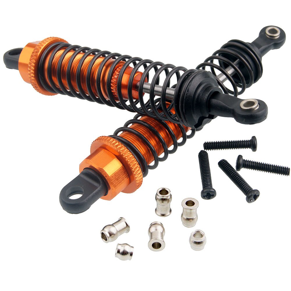 RCAWD Adjustable 80mm Alloy Aluminum Shock Absorber Damper For Rc Car 1/16 Traxxas Buggy Truck Hpi Hsp Losi Axial Tamiya Redcat: yellow