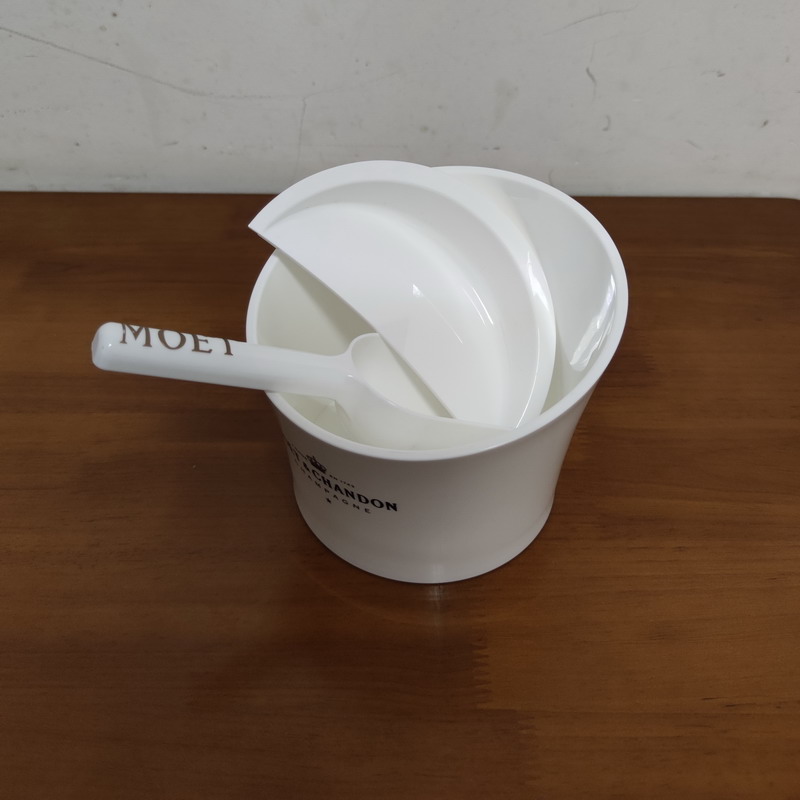 Wihte Plastic Emmers Ijs &amp; Tang Ijs Emmer Welke Scoop