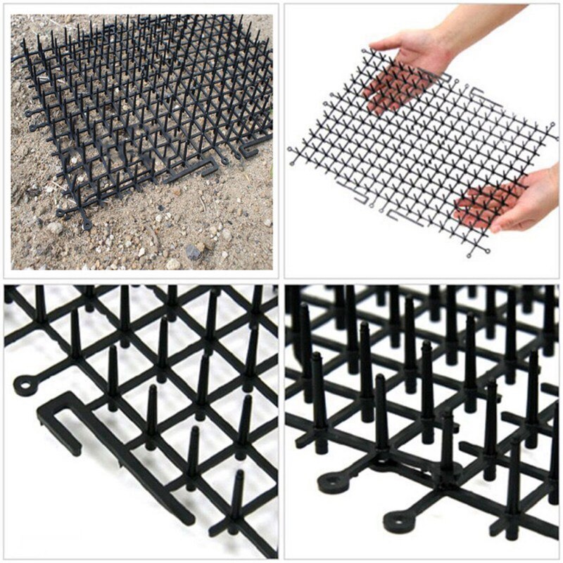2m plástico jardín gato clavo valla protectora gato perro Drive almohadilla de púas espinas para proteger la planta Animal protectora asustar Mat