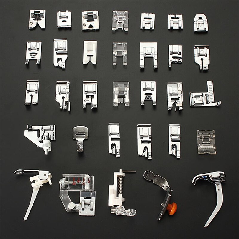 32/52/62/72 pcs Sewing Machine Supplies Presser Foot Feet for Sewing Machines Feet Kit Set With Box For Brother Singer Janome