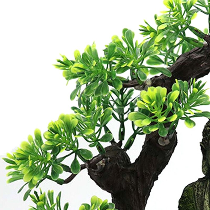 Ancient Buddhism Statue in Zen Fish Tank Landscaping Ornament Simulation Crafts Aquarium Decorations Fish Hiding Place Decor C42