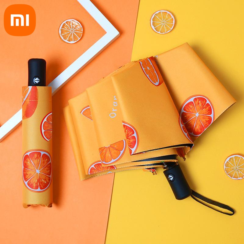 Xiaomi Full Automatic Umbrella Sun Protection Fruit Umbrella Avocado Ins Small Fresh Clear Umbrella Folding Portable: MULTI