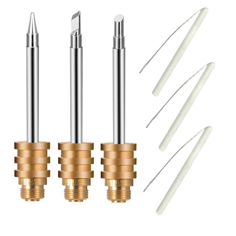 510 Interface Soldering Iron Tip USB Wireless Soldering Station 30W Soldering Iron Tip Replace the Heating Core: Gold