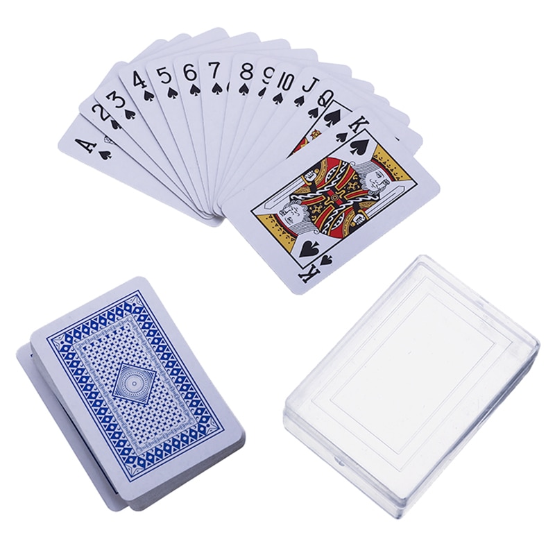 Outdoor Reizen Mini Speelkaarten Leuke Hard Plastic Boxed Pakket Poker Speelkaarten Bordspel Voor Familie Party Thuis
