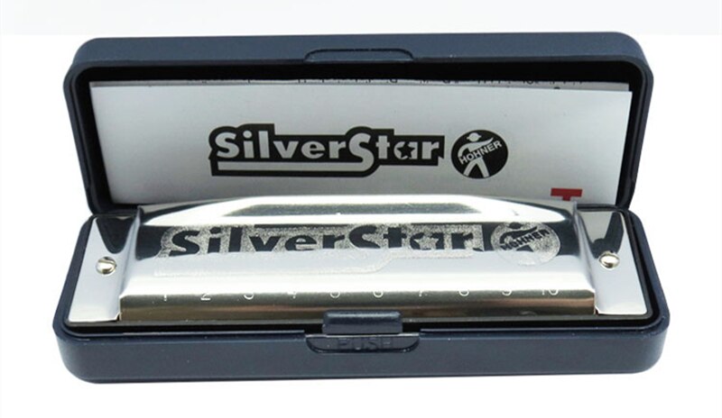 Internacional Hohner armónica Silver Star, 10 agujeros, Gaita Diatonic key C, Jazz band, boca, órgano, Instrumentos, música, arpa