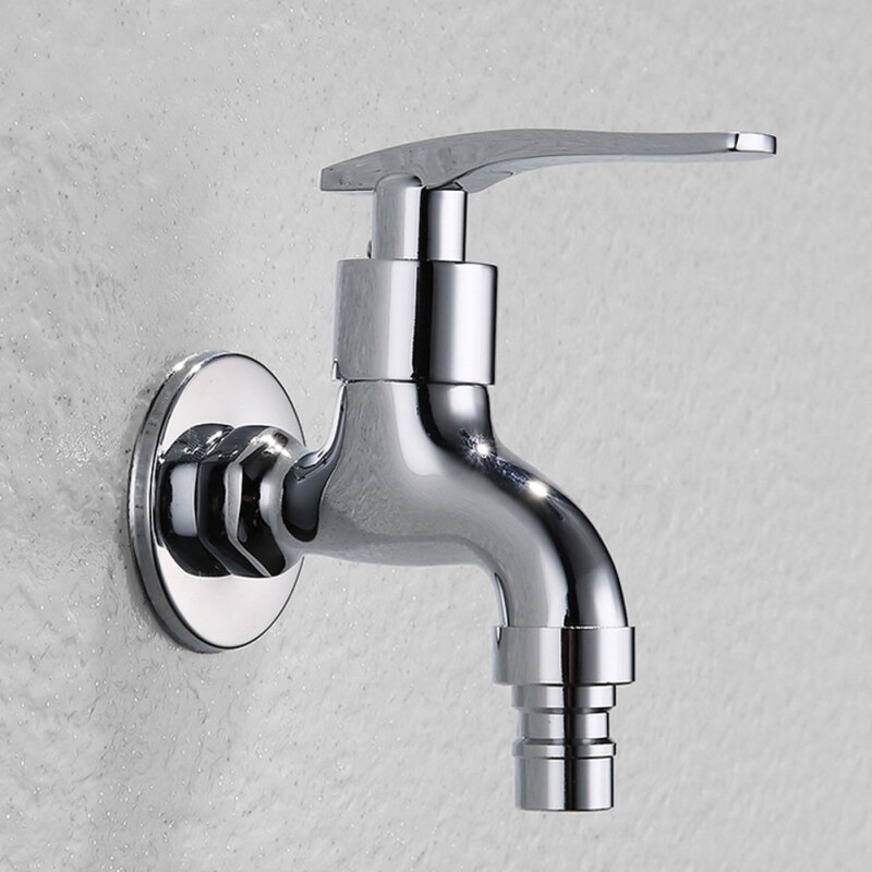 Home Wall-Mounted Washing Machine Faucet Hand Stainless Bathroom Faucet Toilet Steel Faucet Garden P8E8