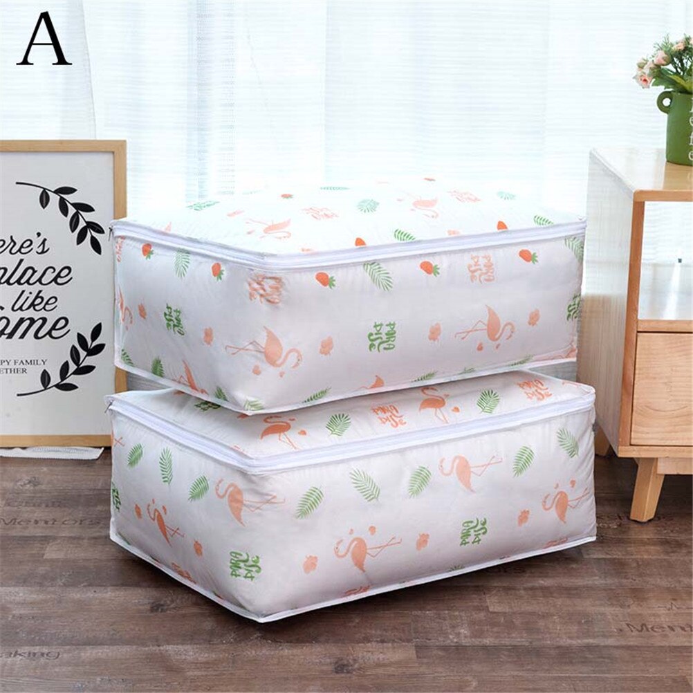 4stlyes Luggage Pouches Packing Organizers Foldable Clothes Quilts Blanket Organizer Bags Closet Sweater home Organizer Box: A