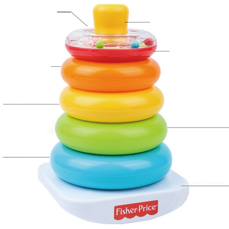 Babyspielzeug 6 monate 12 regenbogen-stapelringe, spielzeug zur frühkindlichen entwicklung für babys und kleinkinder, spielzeug für jungen