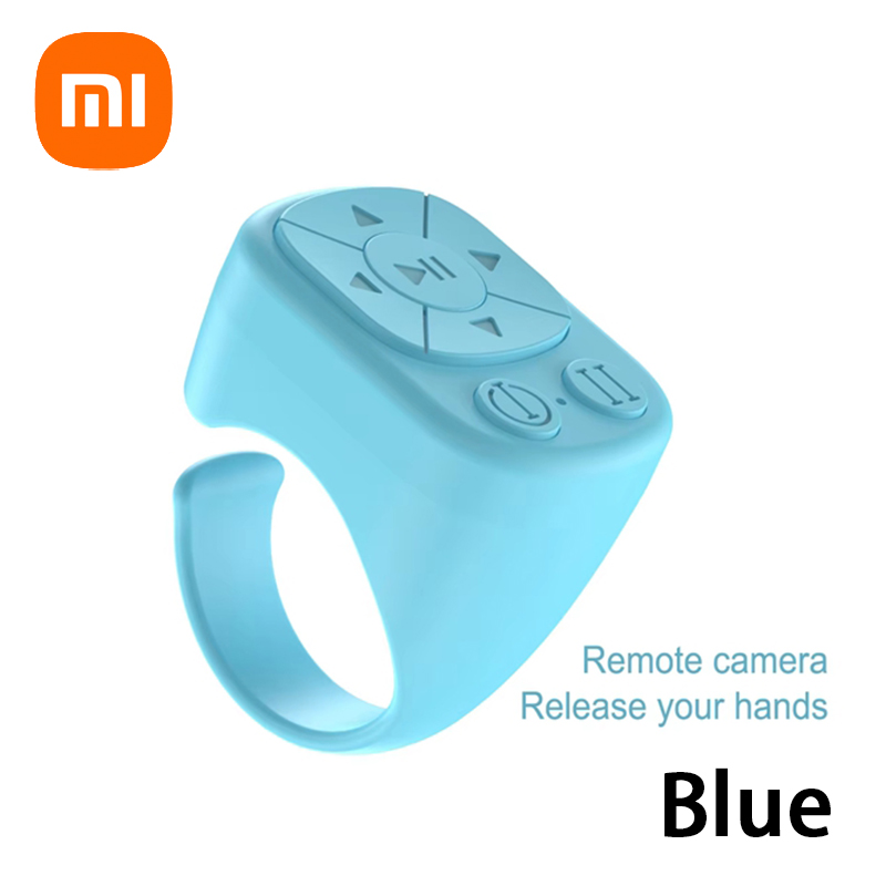 Xiaomi Auto Clicker Afstandsbediening Paginadraaier Automatisch continu klikapparaat Draadloze knop Scrollen Knopring Vingertop: Blauw