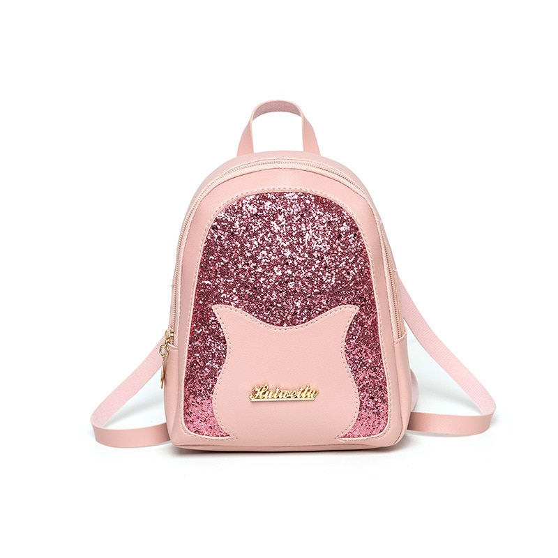 Girl's Small Backpack Brand Shining Sequin Shoulder Bag Women Multi-Function Travel Mini Back Pack for Teenage Kids