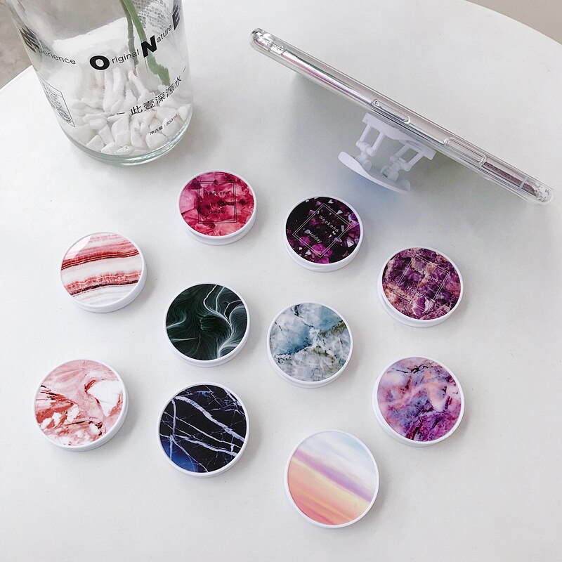 Luxury Marble Foldable Phone Holder Stand Grip Bracket Universal Mobile Phone Ring Holder for IPhone 11 Samsung Note 20