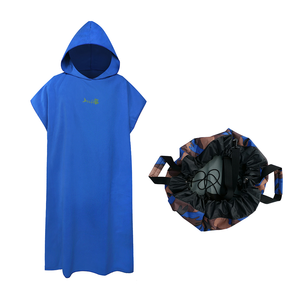 Albornoz con capucha para Surf y playa para mujer, traje húmedo de secado rápido, toalla de playa con traje de neopreno, colchoneta cambiante, bolsa seca impermeable