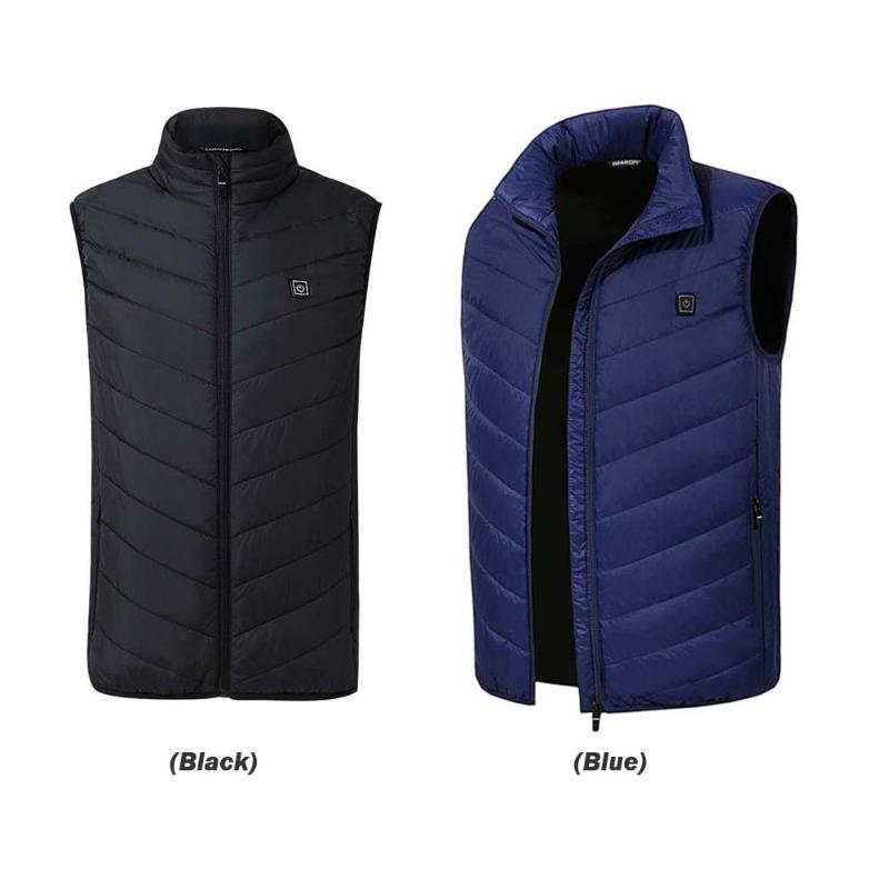 Slidstærk opvarmet vest klassisk delikat tekstur plus size elektrisk opvarmet vest termisk vest varmt tøj jakke