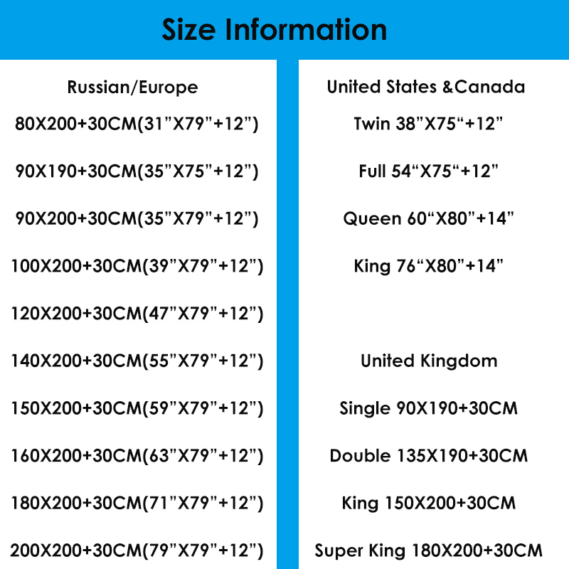 160X200 cm Glad Waterdichte Matras Voor Box Lente Matrashoes BedBug Proof en Hypoallergeen Hoeslaken
