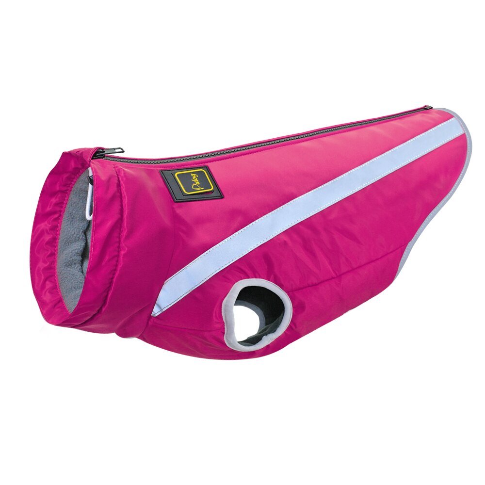 Kjæledyr hundeklær reflekterende vanntett hundejakke myk fleece vinterfrakk fransk bulldog klær til middels butikk hunder pitbull: Rosa / 6xl
