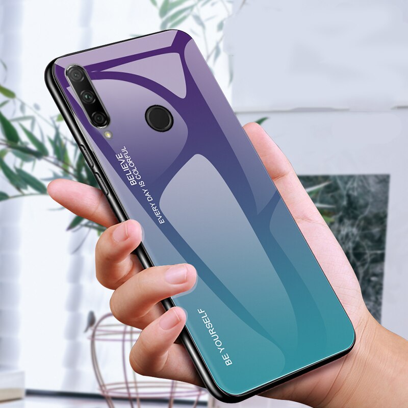 Luxus Fall Für Honor 9X9 X Premium Fall Gradienten Gehärtetem Glas Abdeckung Fall Für Huawei Ehre 9X globale Glas Fall Rüstung