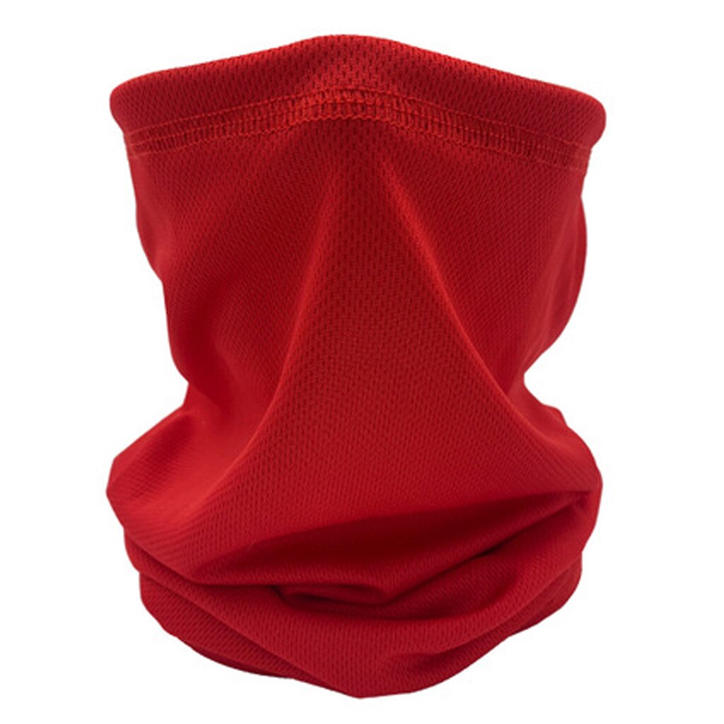 Bandana magisk tørklæde halstørklæde mikrofiber mænds tørklæde snood til kvinder alsidighed hætter cykling elastisk snood scrunchie: Rød