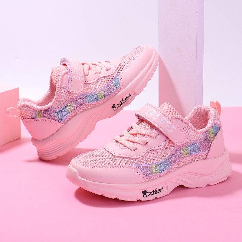 Summer Children's Sports Shoes Mesh Breathable Casual Children's Running Shoes Girls Soft Shoes Comfortable Sports Shoes