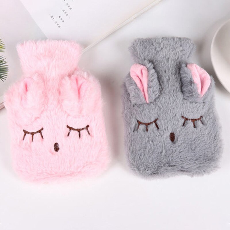 Hiver dames petit chauffe-main en peluche amovible et lavable bouillotte mignon forme animale sac à main bouillotte