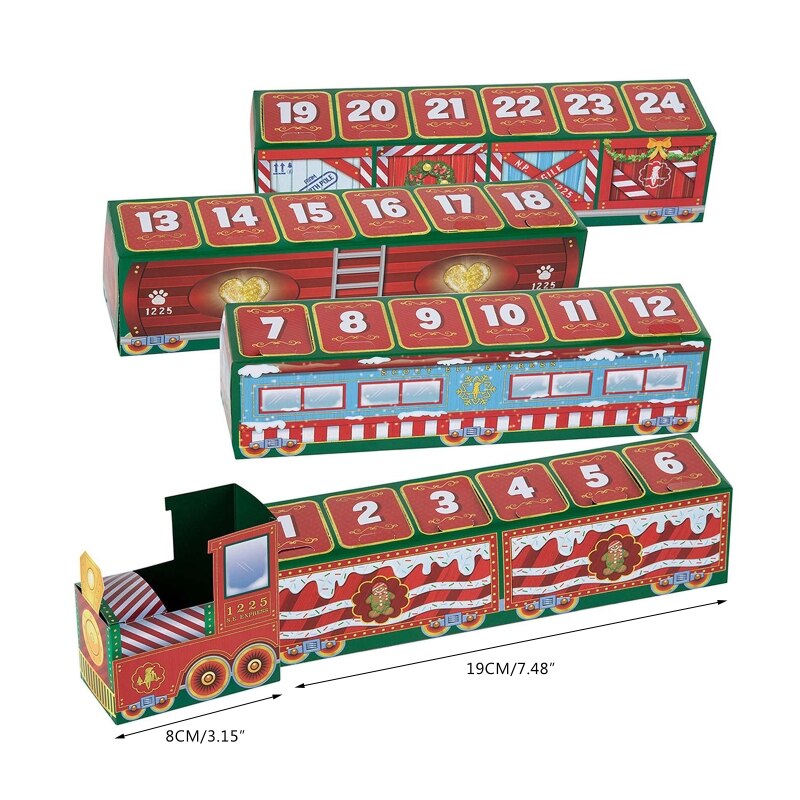 Train en papier elfe de noël, jouets de dessin animé, décorations, pour enfants