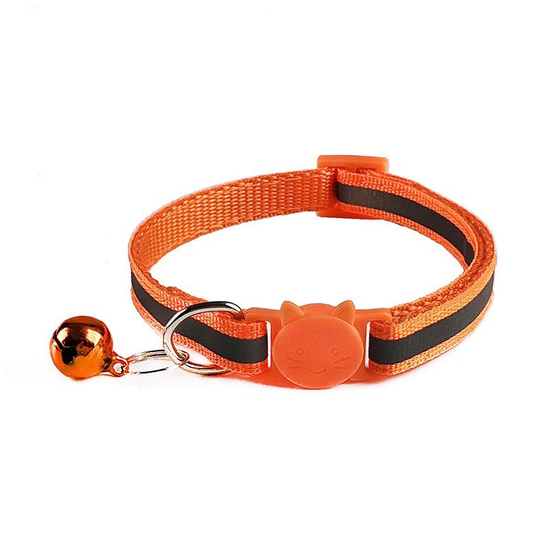 Breakaway Pet Cat Collar With Bell, Reflective Cat Collars Ideal Size Pet Collars For Cats Or Dogs: O