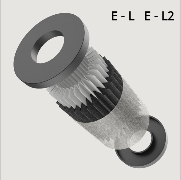 Purificador de aire con filtro Hepa H13 H14, filtro redondo de carbón activado, elimina el polvo, mata Virus y bacterias: E-L   E-L2