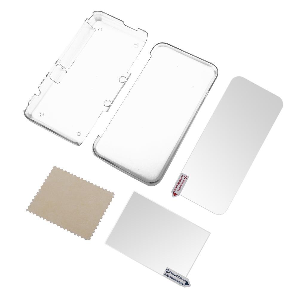 Cover Case for Nintendo 2DS XL Transparent Protective Cover Case + Screen Film LCD Screen Protector for Nintendo 2DS XL