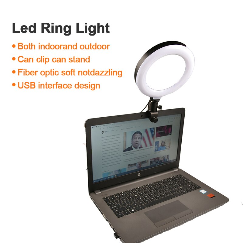 1Pcs Licht Invullen Ring-Vormige Verstelbare Vullen Licht Schoonheid Licht Flexibele Draagbare 3 Kleuren 10-Niveau Verstelbare helderheid Usb