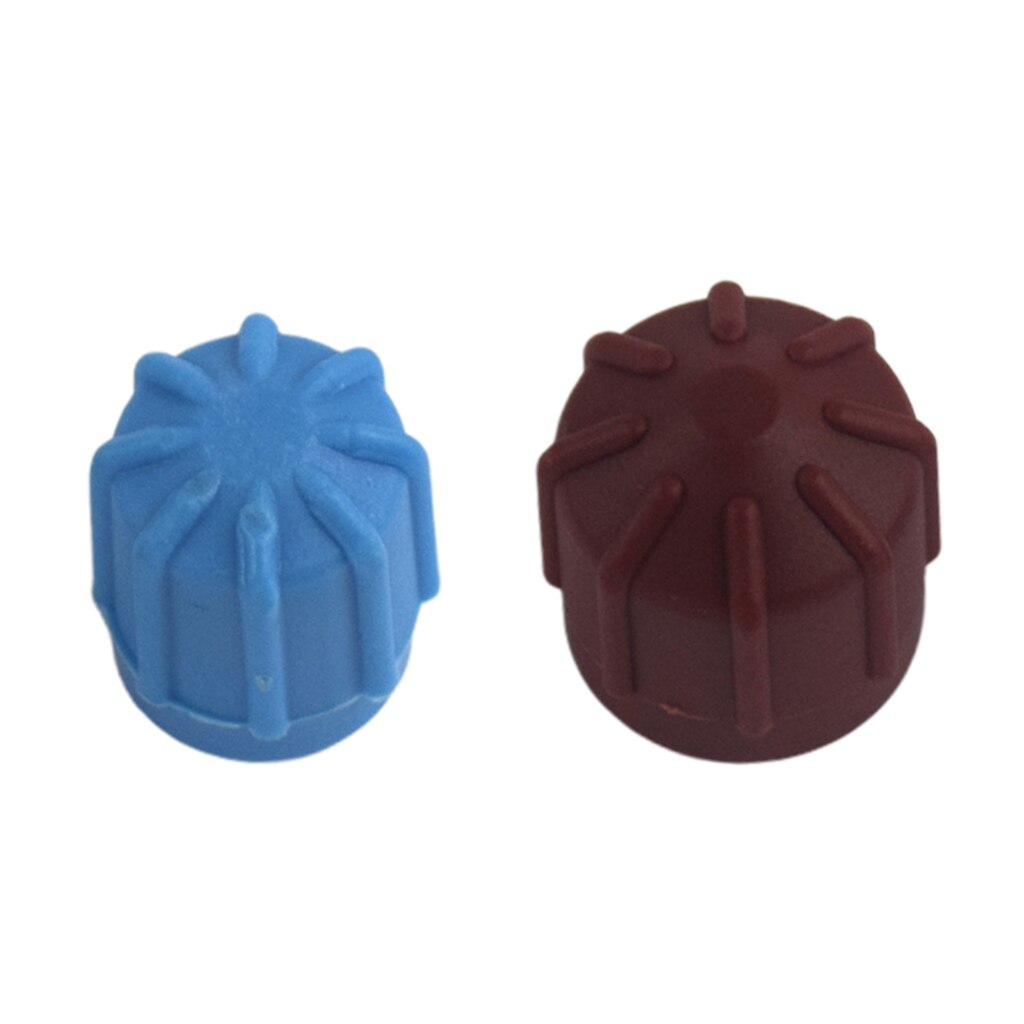 2 X R134a Air Conditioning Cap AC Cap High Pressure + Low Pressure Cover Set (brown \u0026 Blue)