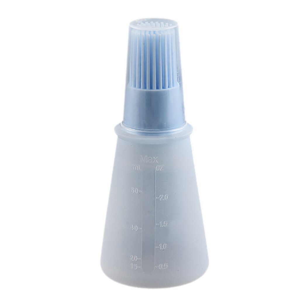 Oil Bottle Brush With Lid Silicone Basting Brush Oil Dispenser Brush Grill Baking Cooking Tool Barbecue Brush Kitchen Gadgets: 3