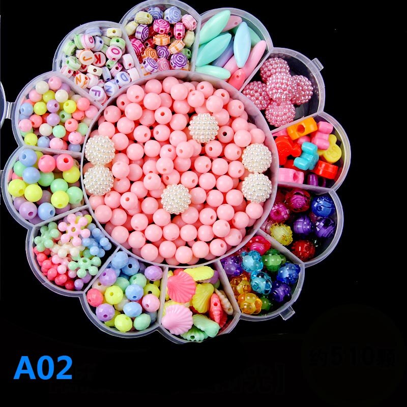 Pack Flower Jewery DIY Beads Necklace Bracelets Loose Beads Kids Decorative Beads Craft Making Suit Accessories: 2