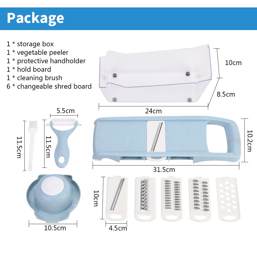 Handleiding Groente Cutter Rvs Blade Mandoline Slicer Kaas Rasp Wortel Dunschiller Groente Slicer Dicer Keuken